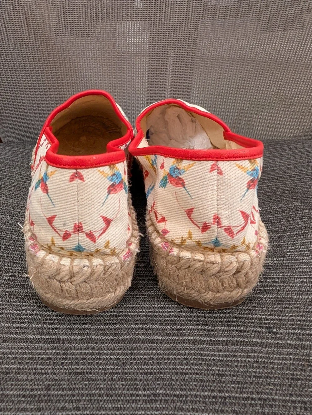 Johnny Was Andra Floral Embroidered Espadrille Flats Size 8 Boho Slip-On